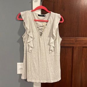NWT Doe & Rae ribbed tank size 1xl. Heathered gray
